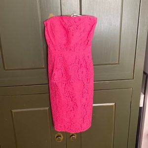 Hot pink Calvin Klein midi dress
